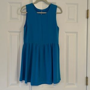 Like new blue silk dress, size approximately ladies 4-5